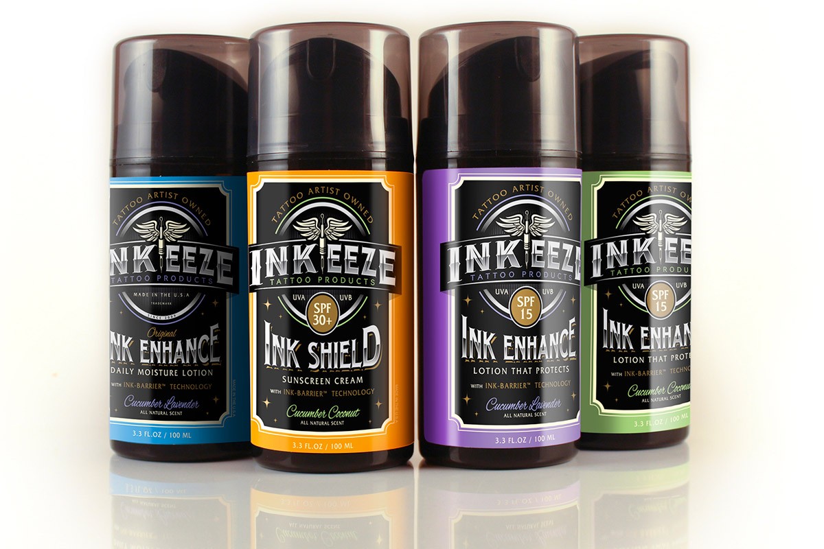Branded product labels for their complete line of tattoo aftercare.